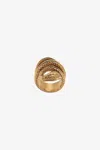 Roberto Cavalli Snake Ring In Gold