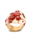 Roberto Cavalli Snake Ring In Gold