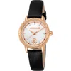 Shop Roberto Cavalli Snake Textured Crystal Quartz Leather Strap Watch, 30mm In Black/rose Gold