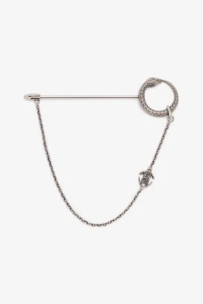 Roberto Cavalli Snake Tie Clip In Palladio Podium