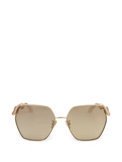 Roberto Cavalli Snake-detail Sunglasses In Gray