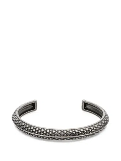 Roberto Cavalli Snake-effect Cuff Bracelet In Red