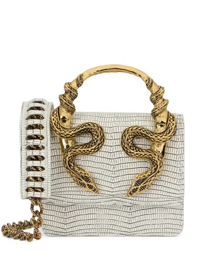 Roberto Cavalli Snake-handle Tote Bag In Multi