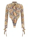 Roberto Cavalli Hemd Body Mit Python-print In Neutrals