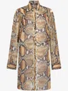 Roberto Cavalli Hemdkleid Mit Python-print In Brown