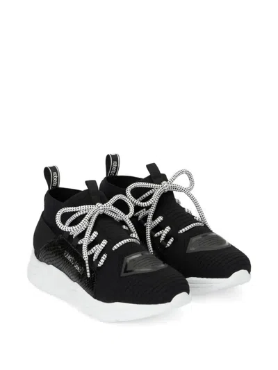 Roberto Cavalli Snakeskin-effect Sneakers In Multi