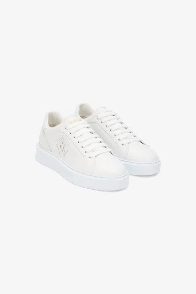 Roberto Cavalli Sneaker With Monogram Rc In White