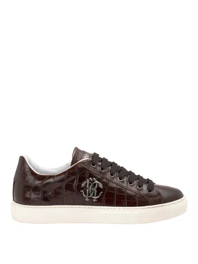 Roberto Cavalli Sneakers In Brown