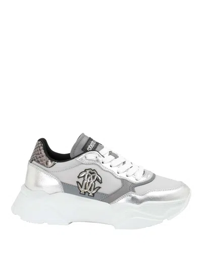 Roberto Cavalli Sneakers In Silver