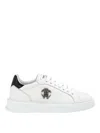 Roberto Cavalli Man Sneakers White Size 13 Soft Leather In White