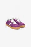 Roberto Cavalli Sneakers With Contrasting Inserts In Purple