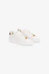 Roberto Cavalli Sneakers With Jaguar Skin Back In White