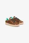 Roberto Cavalli Sneakers With Jaguar Skin Print In Brown