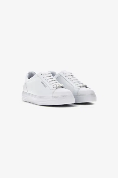 Roberto Cavalli Sneakers With Monogram Rc In White