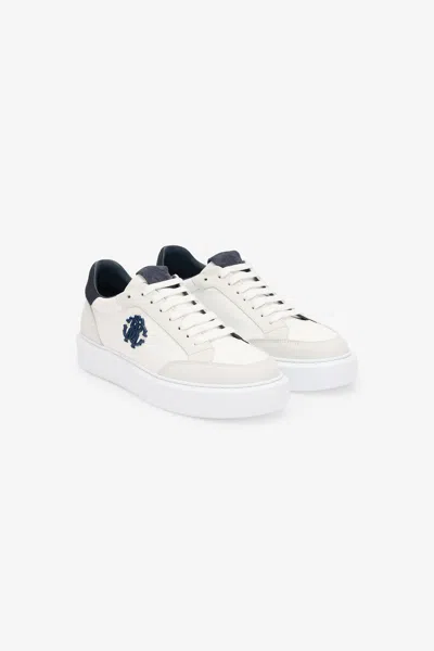 Roberto Cavalli Trainers With Rc Monogram In White/blue