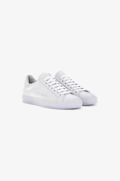 Roberto Cavalli Sneakers With Signature In White