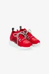Roberto Cavalli Sneakers With Snake-effect Inserts In Red