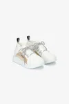 Roberto Cavalli Sneakers With Snake-effect Inserts In White