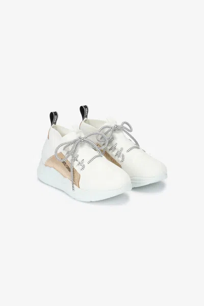 Roberto Cavalli Sneakers With Snake-effect Inserts In White