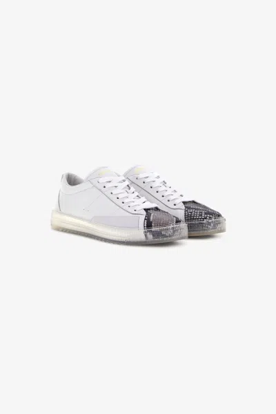 Roberto Cavalli Sneakers With Transparent Sole In White