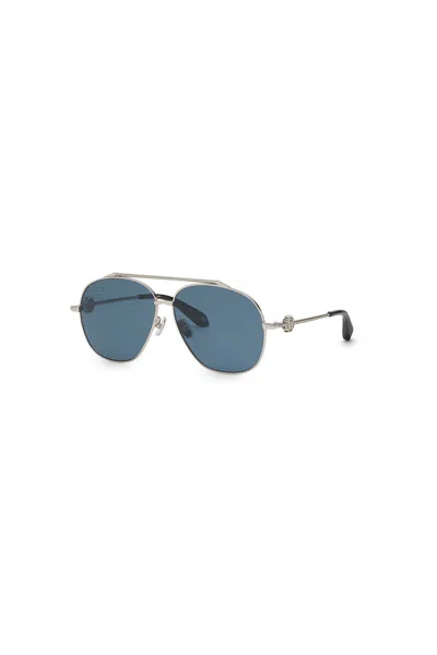 Roberto Cavalli Sunglasses Monogram Collection In Shiny Full Palladium