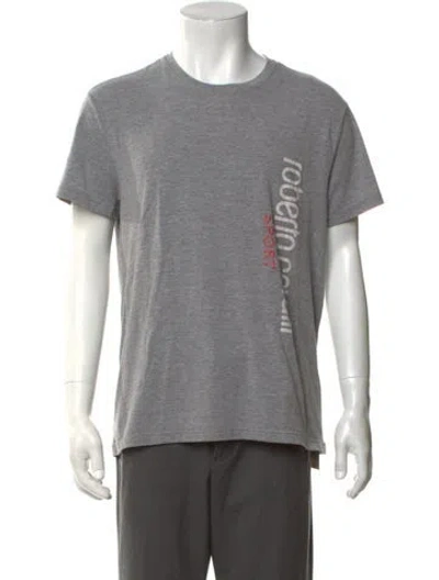 Pre-owned Roberto Cavalli Sport Graphic Print Crew Neck T-shirt In Grey