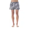 Roberto Cavalli Sport Light Blue Polyester Mens Swimwear In Grey
