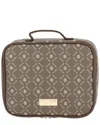Roberto Cavalli Monogram Square Cosmetic Case In Brown