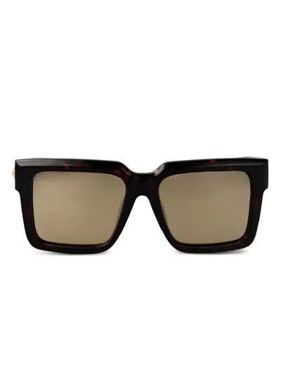 Roberto Cavalli Square-frame Sunglasses In Brown