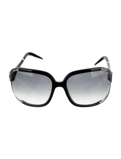 Pre-owned Roberto Cavalli Square Gradient Sunglasses In Black