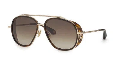 Pre-owned Roberto Cavalli Src008m Light Gold 0594 Light Gold 0594 04 Sunglasses