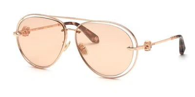 Roberto Cavalli Src032m 8fcg Men's Sunglasses Gold Size 61