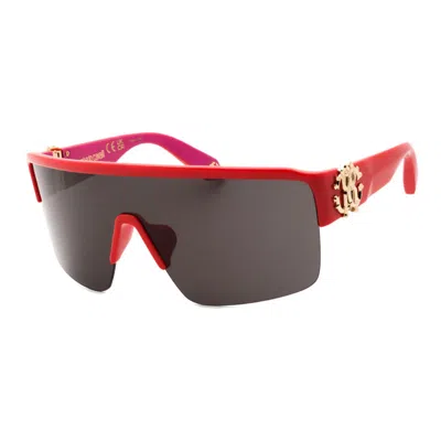 Roberto Cavalli Src037m09rv Shield Full Rim Sunglasses In Red
