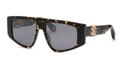 Roberto Cavalli Src038m 4apx Occhiali Da Sole Tartarugatishell Per Uomo In Blue