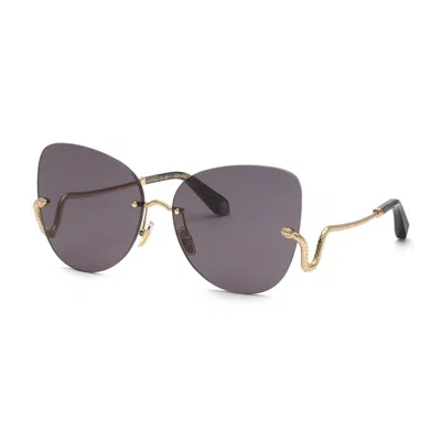 Roberto Cavalli Src062 0300 Shiny Rose Gold/grey In Green