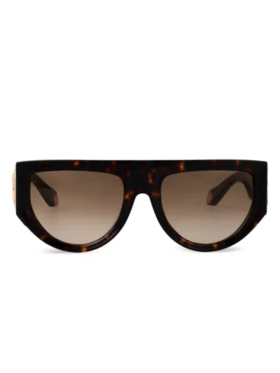 Roberto Cavalli Src063 Sunglasses In Brown