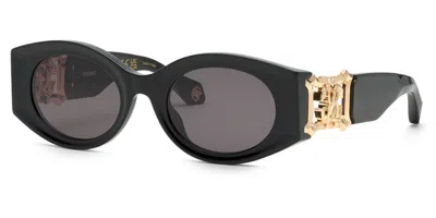 Roberto Cavalli Src064 0700 Men's Sunglasses Black Size 53