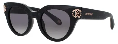 Roberto Cavalli Src065m Acetate Sunglasses 50-23-140 In Metallic