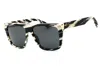 Roberto Cavalli Src094m Unisex Rectangular Sunglasses In Black