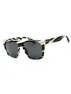 Roberto Cavalli Src094m Unisex Rectangular Sunglasses In Animal Print