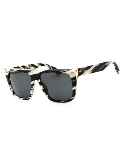 Roberto Cavalli Src094m Unisex Rectangular Sunglasses In Animal Print