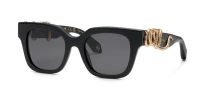 Roberto Cavalli Src123 0700 Men's Sunglasses Black Size 51