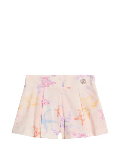 Roberto Cavalli Babies' Starfish-print Shorts In Pink