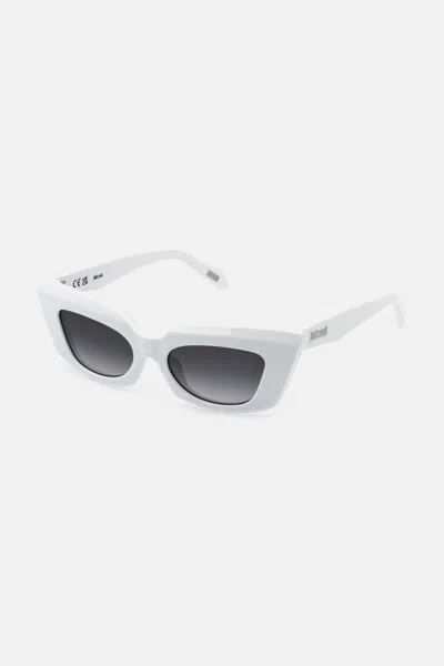 Roberto Cavalli Statement Front Sunglasses In White