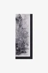 Roberto Cavalli Stole With Jungle Print In Black/white