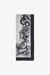 Roberto Cavalli Stole With Lemon Print In Black/white