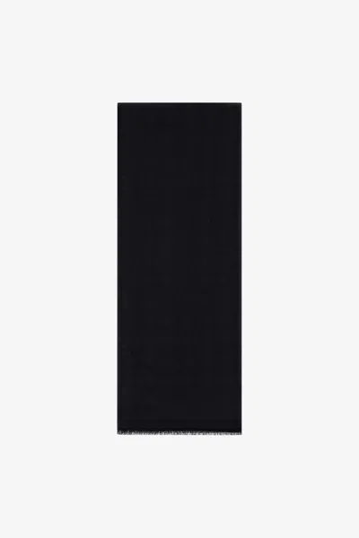 Roberto Cavalli Stole With Rc Monogram Print In Black