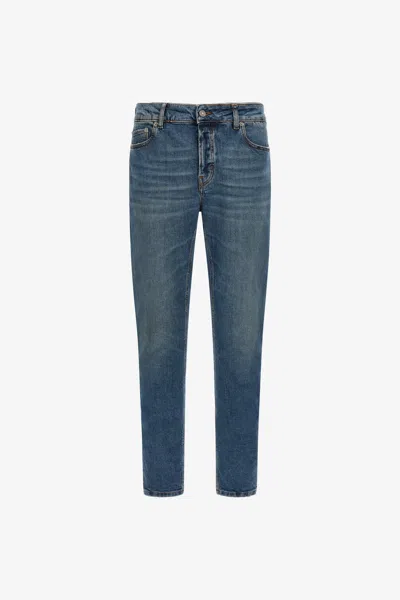 Roberto Cavalli Straight Leg Jeans In Dark Blue