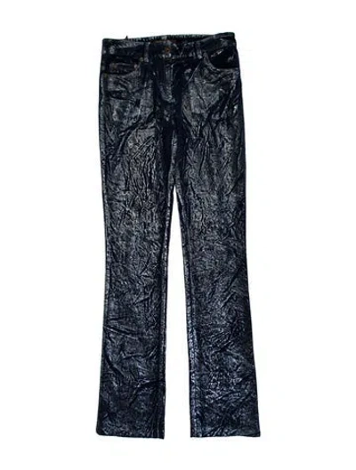 Pre-owned Roberto Cavalli Straight Leg Pants In Blue
