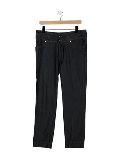 Pre-owned Roberto Cavalli Straight Leg Pants In Blue